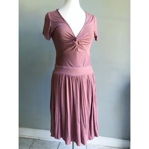Taya Knotted T-Shirt Dress by Dolan  Size L